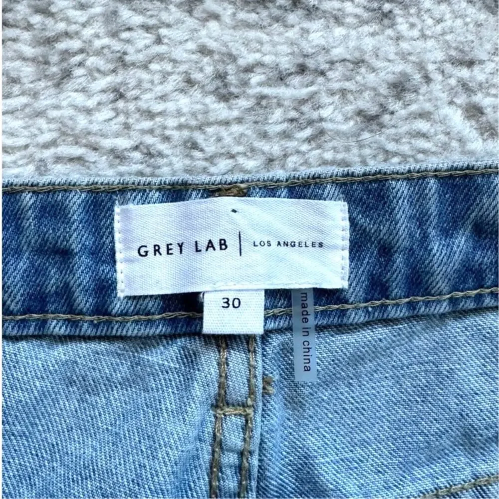 Grey Lab Los Angeles High Waist Medium Wash Wide Leg Jeans Size 30